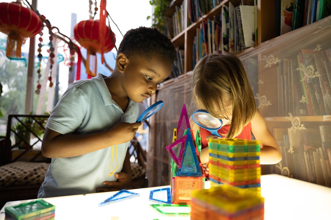 children exploring 